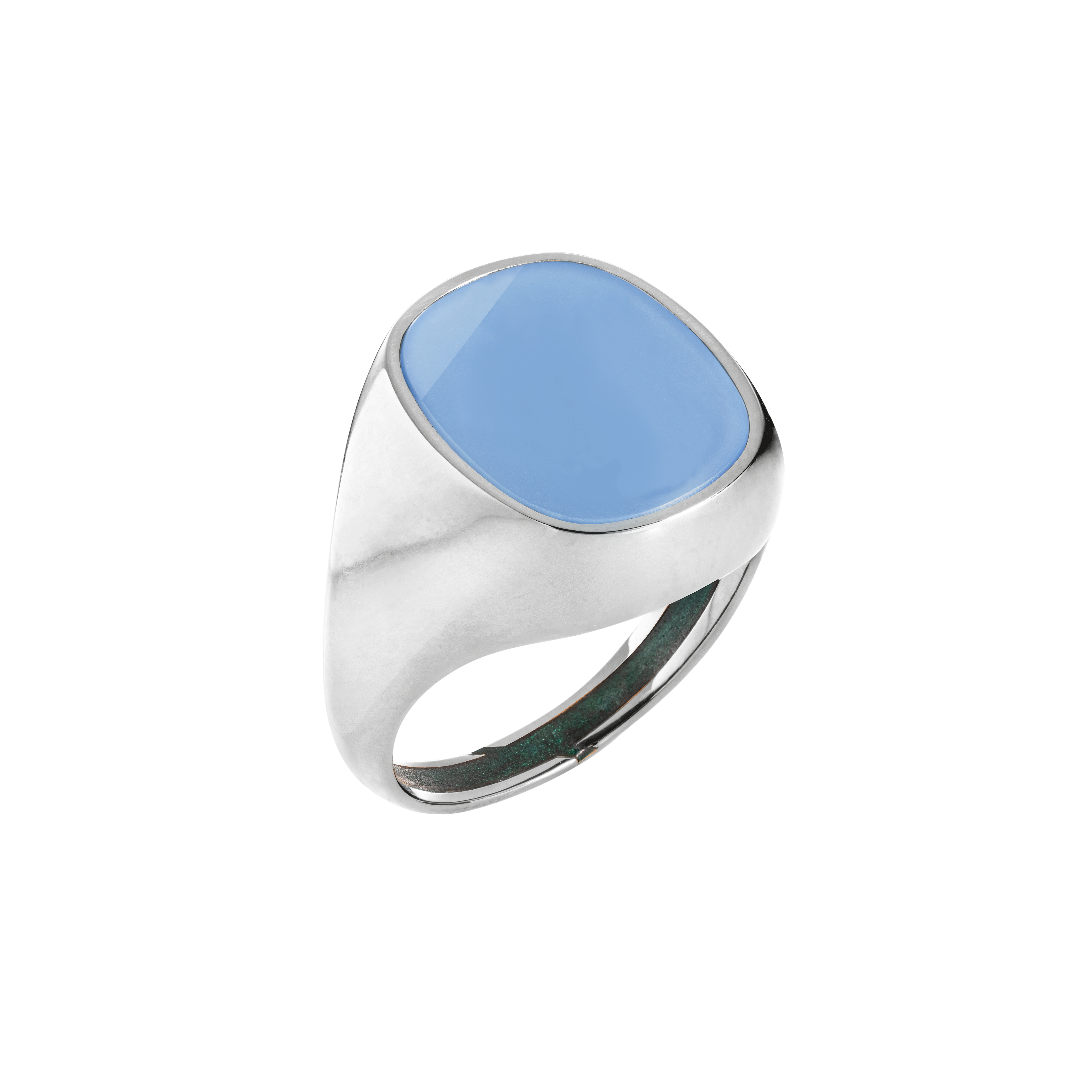 Ring MONEE 03 - Chalcedon hellblau
