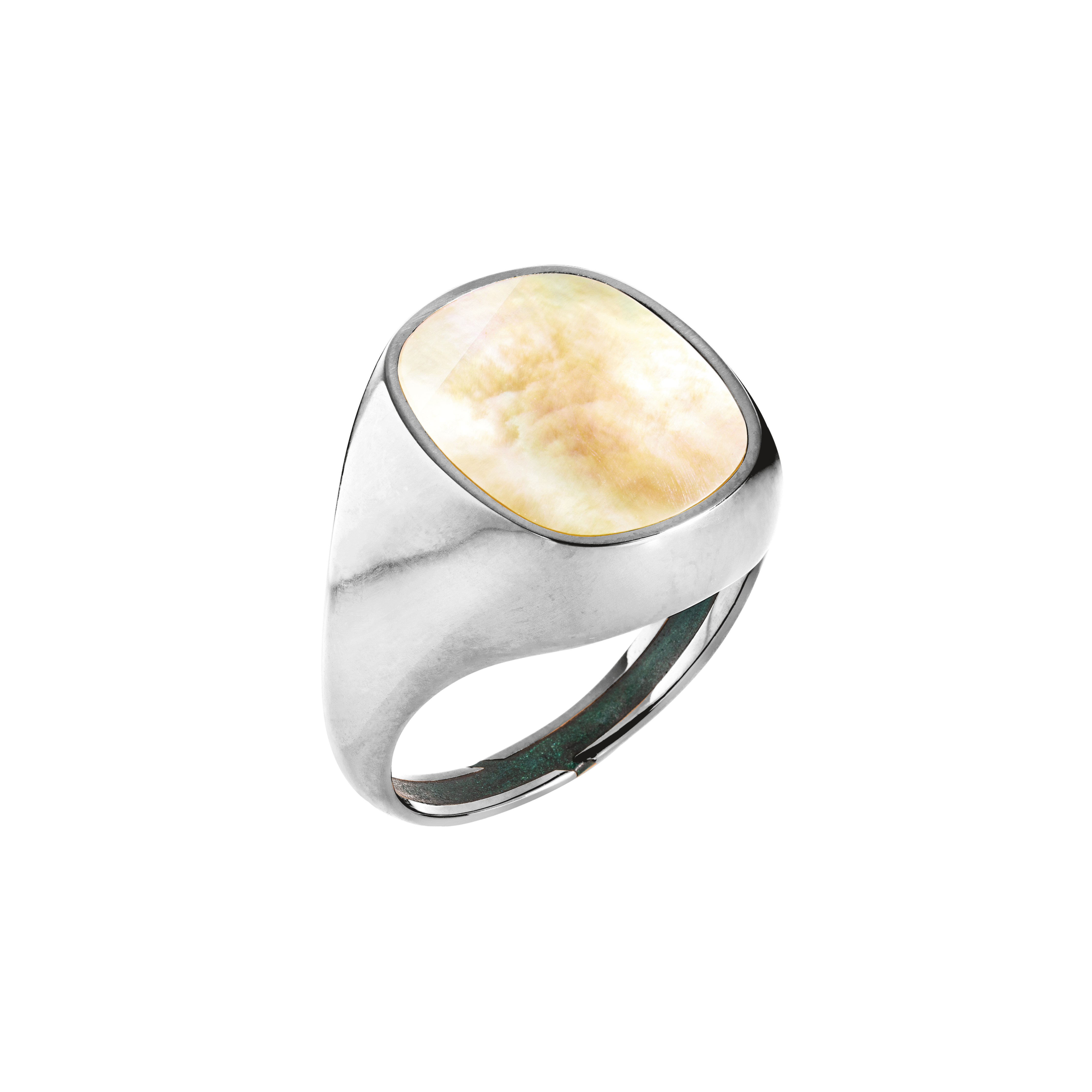 Ring MONEE 03 - Perlmutt goldfarben