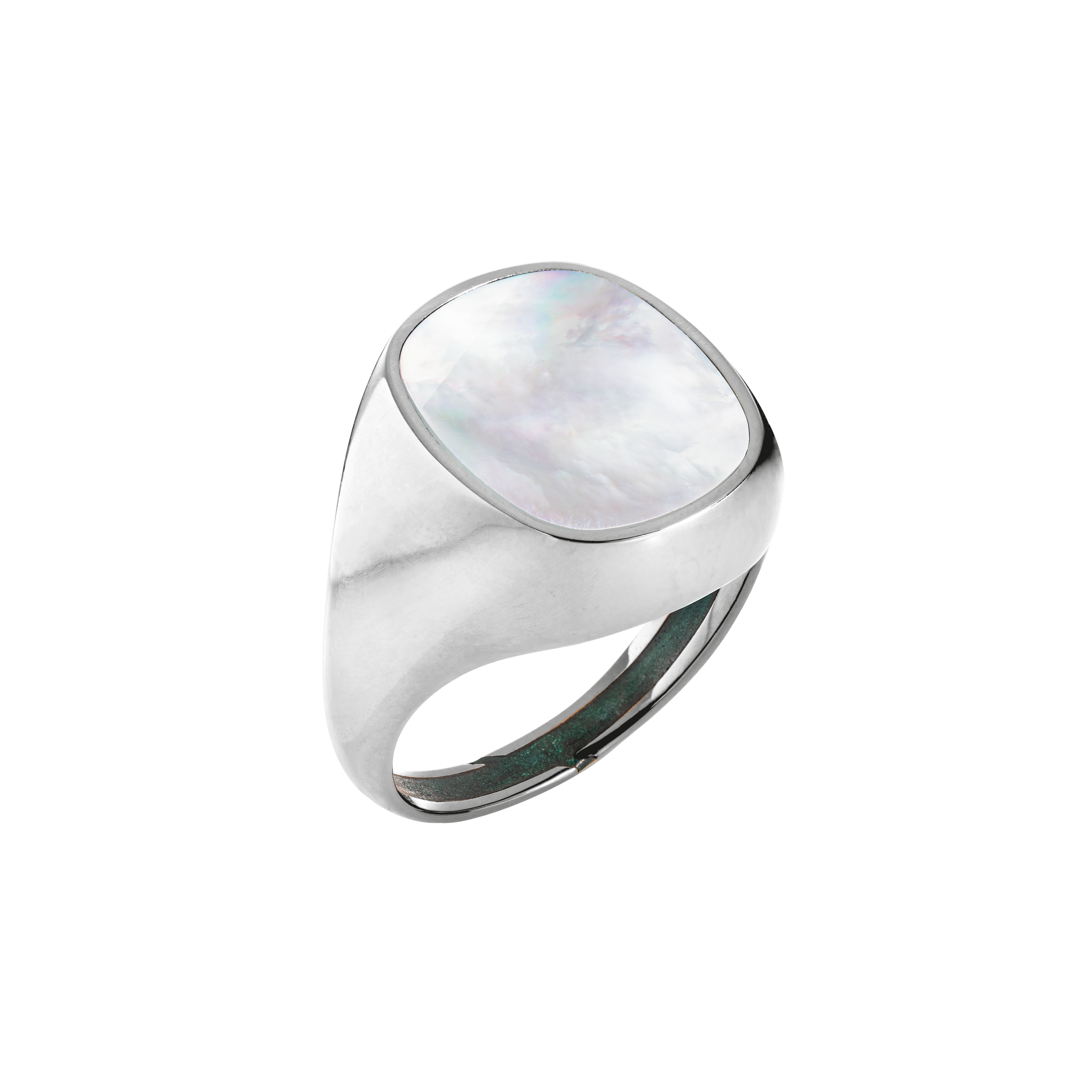 Ring MONEE 03 - Perlmutt weiß