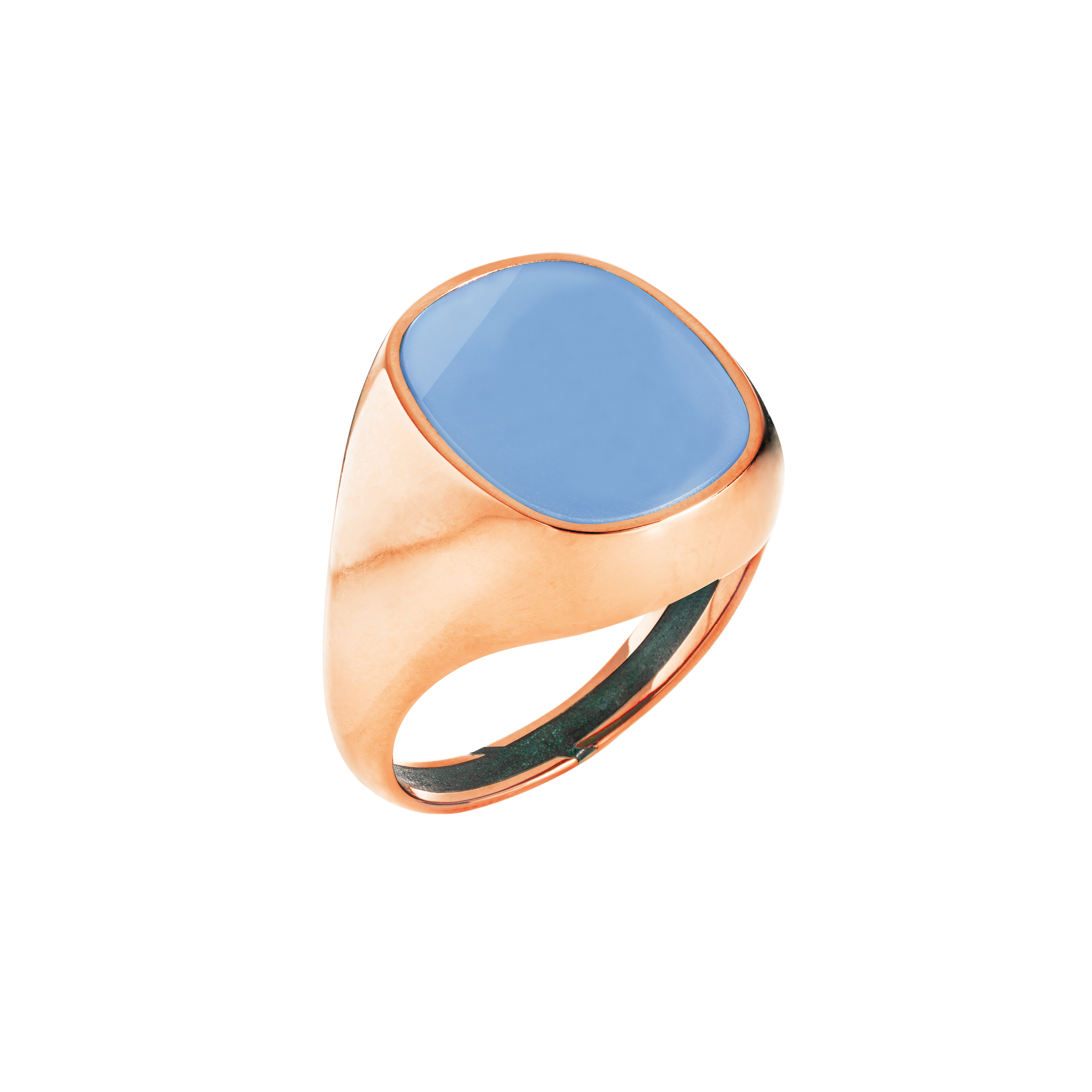 Ring MONEE 03 - Chalcedon hellblau