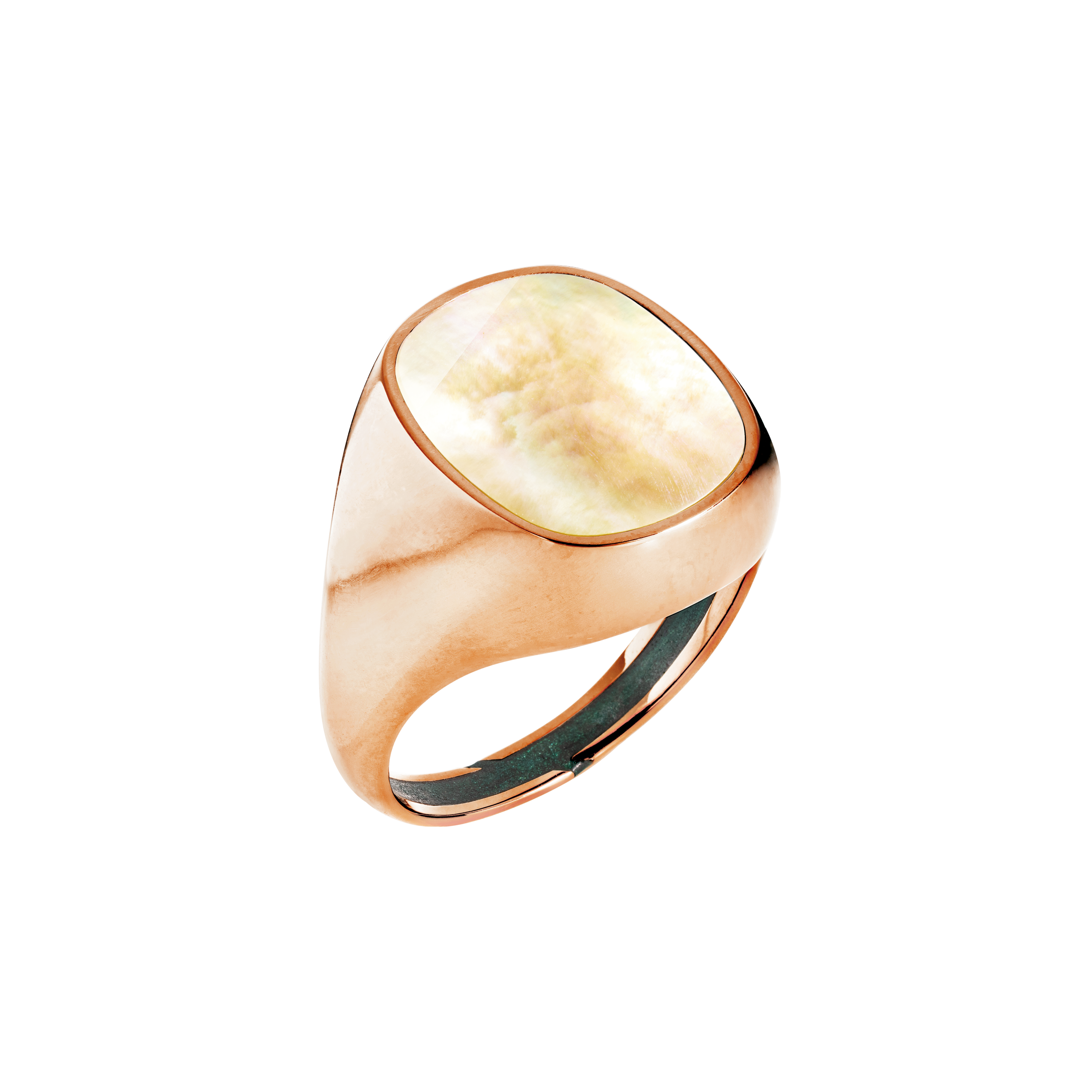 Ring MONEE 03 - Perlmutt goldfarben