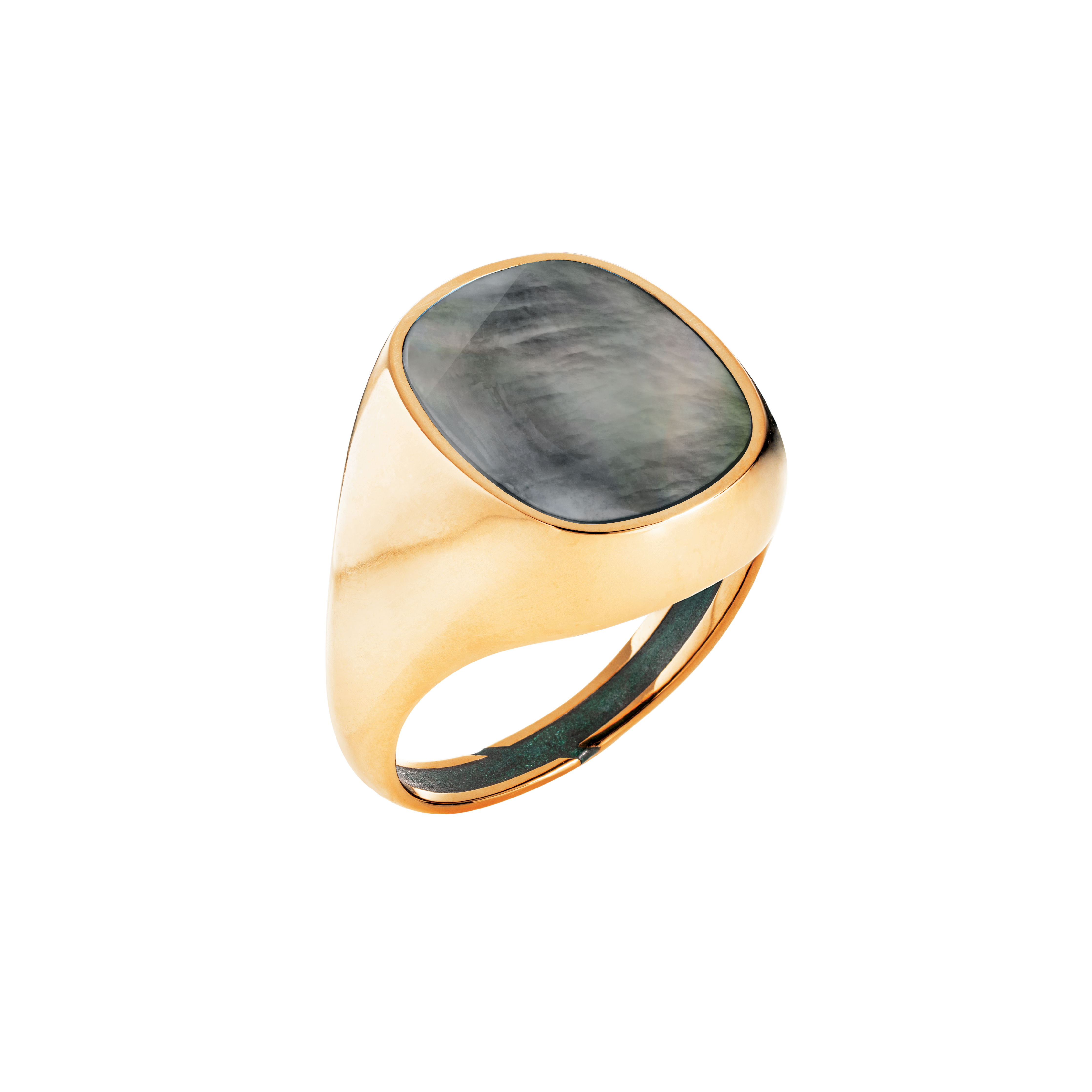 Ring MONEE 03 - Perlmutt anthrazitgrau